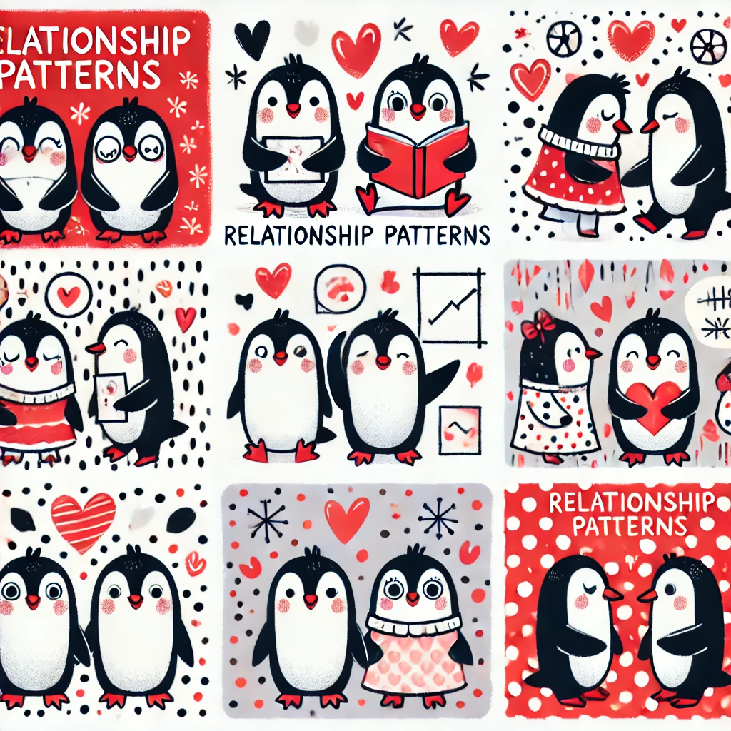 Different couples demonstrating relationship patterns